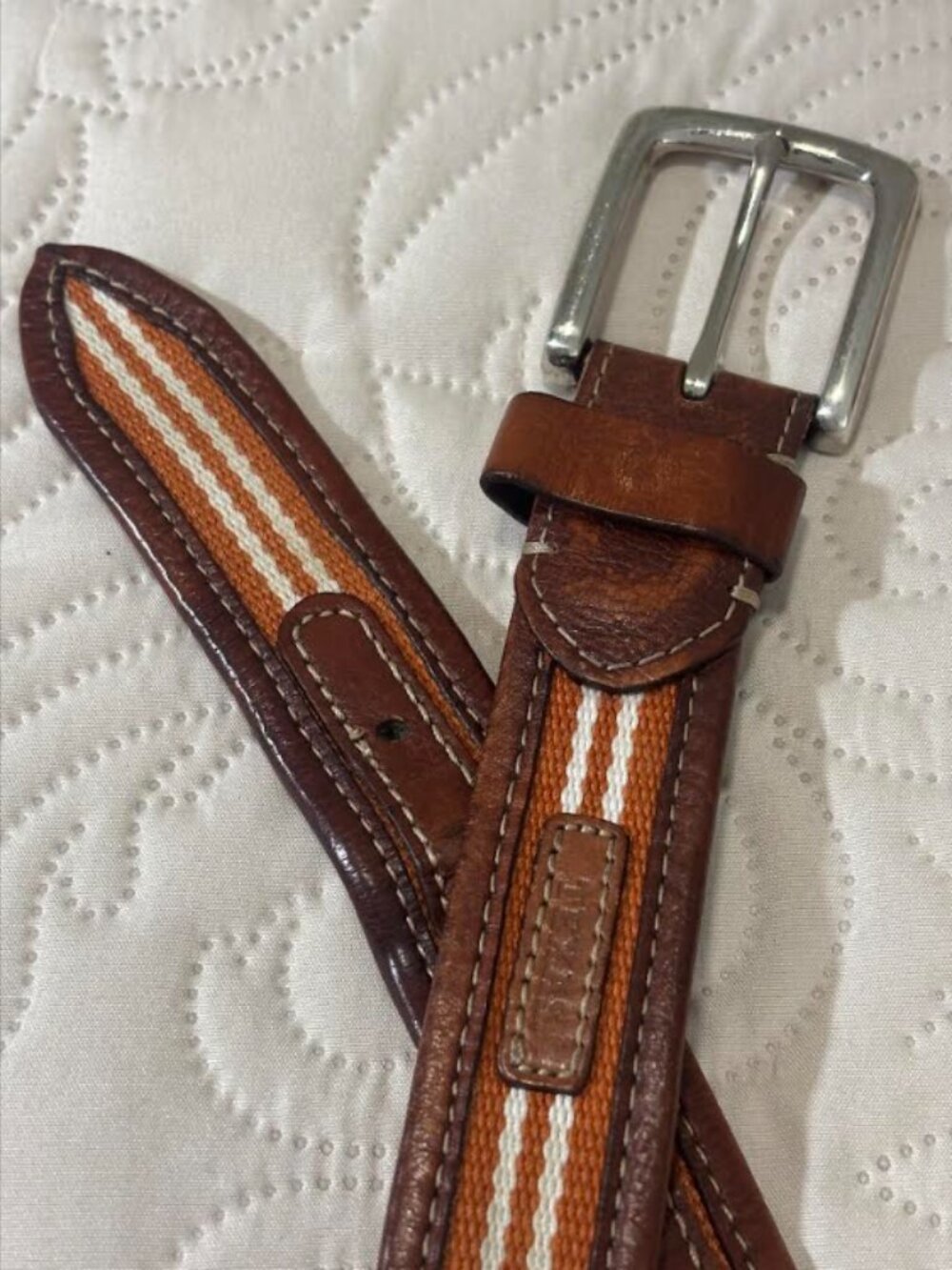 Jack Mason Texas Longhorns Tailgate Belt | Leather & Webbing | Size 38